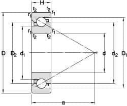 SKF - Radial Ball Bearings; Type: Angular Contact ; Style: Open ; Bore Diameter (mm): 55.00 ; Outside Diameter (mm): 90.00 ; Width (mm): 36.00 ; Flange Type: Without Flange - Exact Industrial Supply