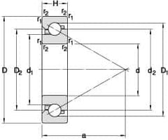 SKF - Radial Ball Bearings; Type: Angular Contact ; Style: Open ; Bore Diameter (mm): 90.00 ; Outside Diameter (mm): 160.00 ; Width (mm): 60.00 ; Flange Type: Without Flange - Exact Industrial Supply