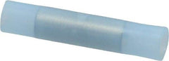 3M - 16 to 14 AWG Compatible, Nylon Fully Insulated, Crimp-On Butt Splice Terminal - 2 Wire Entries, 1.08" OAL, Blue - Caliber Tooling