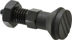 Gibraltar - 1/2-13, 17mm Thread Length, 6mm Plunger Diam, Knob Handle Indexing Plunger - Plunger Style B, 20mm Body Length, 56mm OAL, Steel - Caliber Tooling