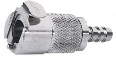 CPC Colder Products - 5/16" Inside Tube Diam, Brass, Quick Disconnect, Hose Barb Inline Coupling Body - 250 Max psi, -40 to 180°F, 1.87" OAL x 0.75" Overall Height, Chrome Plated - Caliber Tooling