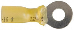 3M - 12-10 AWG Partially Insulated Crimp Connection Circular Ring Terminal - 1/4" Stud, Copper Contact - Caliber Tooling