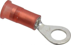 3M - 22-18 AWG Partially Insulated Crimp Connection Circular Ring Terminal - #10 Stud, Copper Contact - Caliber Tooling