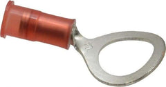 3M - 22-18 AWG Partially Insulated Crimp Connection Circular Ring Terminal - 3/8" Stud, Copper Contact - Caliber Tooling