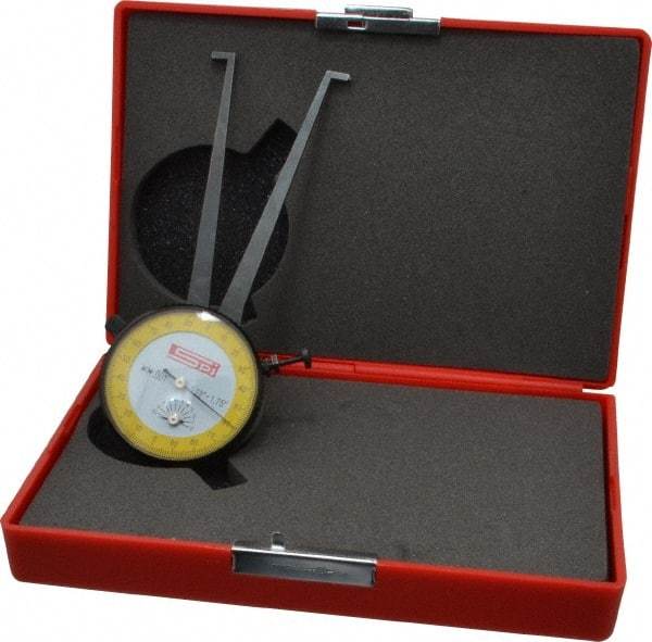 SPI - 3/4 to 1-3/4" Inside Dial Caliper Gage - 0.001" Graduation, 0.038mm Accuracy, 3-1/4" Leg Length, Ball Contact Points - Caliber Tooling