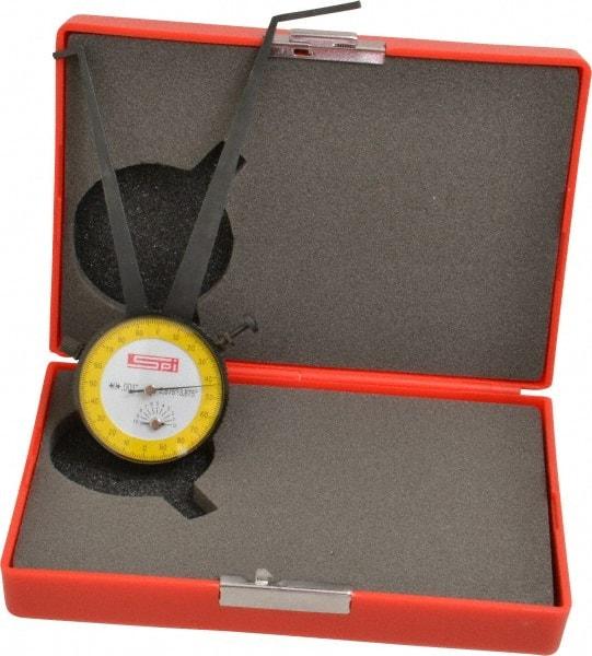 SPI - 2-7/8 to 3-7/8" Inside Dial Caliper Gage - 0.001" Graduation, 0.038mm Accuracy, 3-1/4" Leg Length, Ball Contact Points - Caliber Tooling