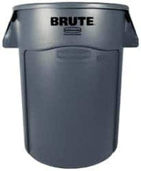 Rubbermaid - 55 Gal Gray Round Trash Can - Polyethylene, None Graphic, 33.2" High, Lid Not Included - Caliber Tooling