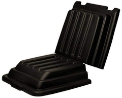 Rubbermaid - 52" Long x 27-7/8" Wide x 9" High, Black Plastic Hinged Lid - Use with Dome Lid Fits 1/2 Cu. Yd. - Caliber Tooling