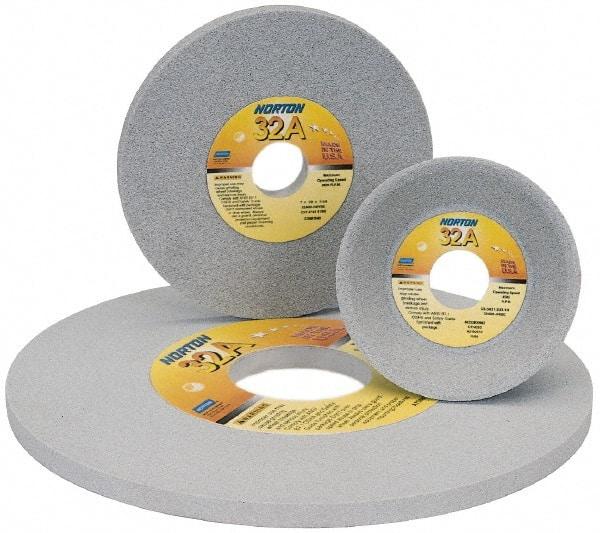 Norton - 16" Diam x 5" Hole x 2" Wide Centerless & Cylindrical Grinding Wheel - 46 Grit, Aluminum Oxide, Type 1, Coarse Grade, Vitrified Bond, No Recess - Caliber Tooling