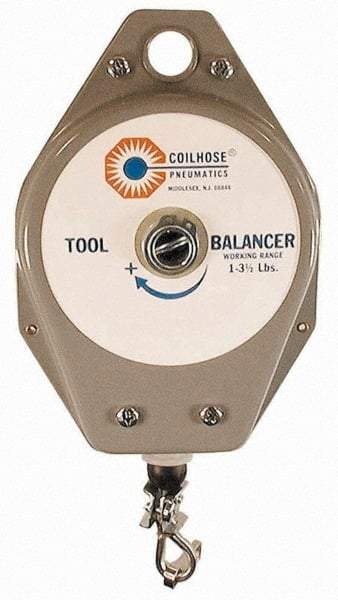 Coilhose Pneumatics - 25 Lb Load Capacity, 8" Travel Distance, Tool Balancer - Tension Adjustment - Caliber Tooling