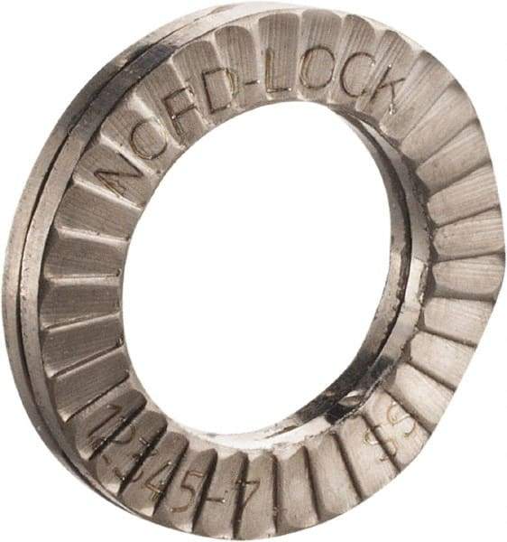 Nord-Lock - 3/4", 1.218" OD, Uncoated, Stainless Steel Wedge Lock Washer - Grade 316L, 0.782 to 0.798" ID - Caliber Tooling