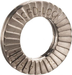 Nord-Lock - 9/16", 1.218" OD, Uncoated, Stainless Steel Wedge Lock Washer - Grade 316L, 0.592 to 0.608" ID - Caliber Tooling