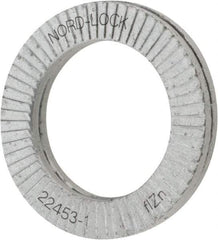 Nord-Lock - 5/8", Zinc Flake, Steel Wedge Lock Washer - Grade 2, 0.662 to 0.678" ID - Caliber Tooling