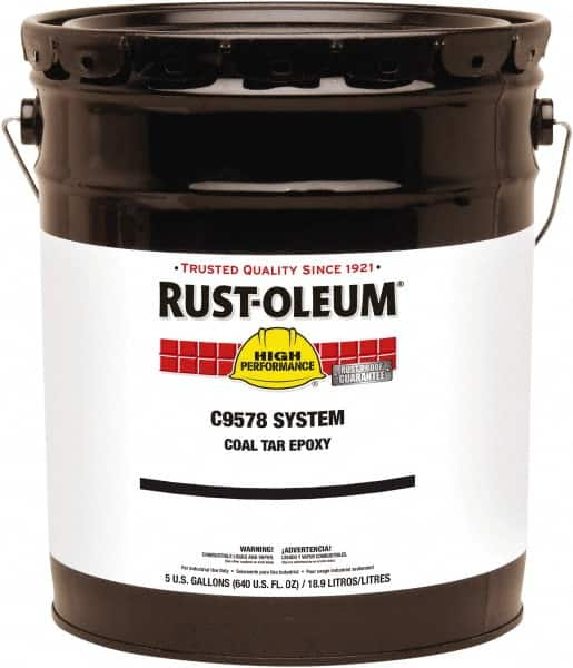 Rust-Oleum - 5 Gal Can Gloss Black Epoxy - 100 to 130 Sq Ft/Gal Coverage, 294 g/L VOC Content - Caliber Tooling