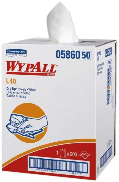 WypAll - Dry General Purpose Wipes - Small Roll, 42" x 19-1/2" Sheet Size, White - Caliber Tooling