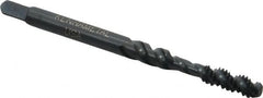 Kennametal - #6-32 UNC 3 Flute 2B Bottoming Spiral Flute Tap - Vanadium High Speed Steel, Oxide Finish, 2" OAL, Right Hand Flute, Right Hand Thread, H3 - Caliber Tooling