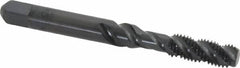 Kennametal - 1/4-28 UNF 3 Flute 3B Bottoming Spiral Flute Tap - Vanadium High Speed Steel, Oxide Finish, 2-1/2" OAL, Right Hand Flute, Right Hand Thread, H3 - Caliber Tooling