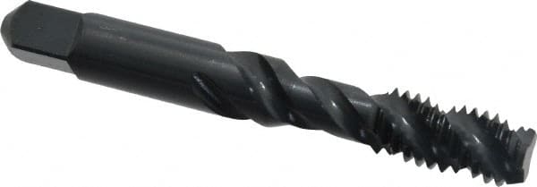 Kennametal - 3/8-16 UNC 3 Flute 3B Bottoming Spiral Flute Tap - Vanadium High Speed Steel, Oxide Finish, 2-15/16" OAL, Right Hand Flute, Right Hand Thread, H3 - Caliber Tooling