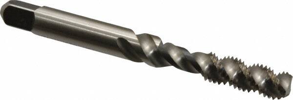 Kennametal - 1/4-28 UNF 3 Flute 3B Bottoming Spiral Flute Tap - Vanadium High Speed Steel, Bright Finish, 2-1/2" OAL, Right Hand Flute, Right Hand Thread, H3 - Caliber Tooling