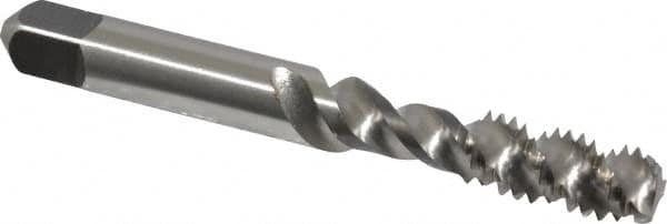 Kennametal - 5/16-18 UNC 3 Flute 3B Bottoming Spiral Flute Tap - Vanadium High Speed Steel, Bright Finish, 2.72" OAL, Right Hand Flute, Right Hand Thread, H3 - Caliber Tooling