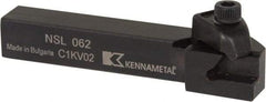 Kennametal - Internal/External Thread, Left Hand Cut, 3/8" Shank Width x 3/8" Shank Height Indexable Threading Toolholder - 2-1/2" OAL, N.2L Insert Compatibility, NS Toolholder, Series Top Notch - Caliber Tooling