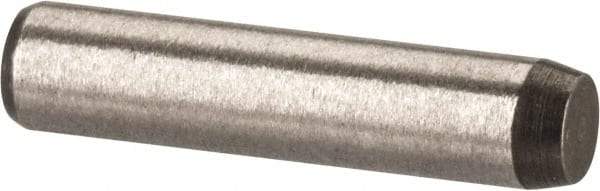 Made in USA - 1/8" Diam x 9/16" Pin Length 416 Stainless Steel Precision Dowel Pin - Passivated Finish, C 36-42 Hardness, 2 Beveled End - Caliber Tooling