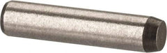 Made in USA - 1/8" Diam x 9/16" Pin Length 416 Stainless Steel Precision Dowel Pin - Passivated Finish, C 36-42 Hardness, 2 Beveled End - Caliber Tooling