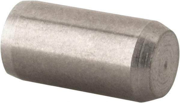 Made in USA - 3/16" Diam x 3/8" Pin Length 416 Stainless Steel Precision Dowel Pin - Passivated Finish, C 36-42 Hardness, 2 Beveled End - Caliber Tooling