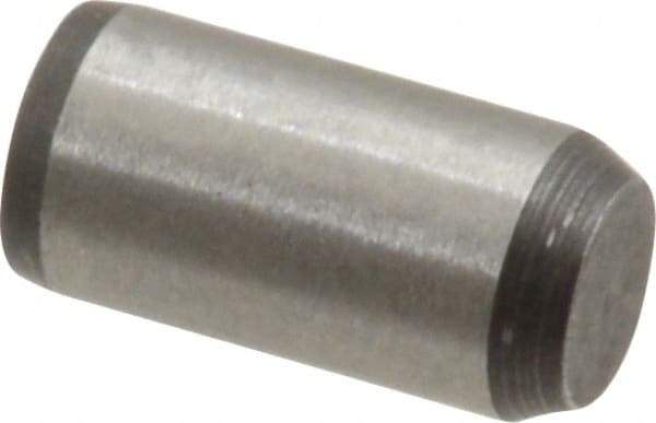 Made in USA - 1/4" Diam x 1/2" Pin Length 416 Stainless Steel Precision Dowel Pin - Passivated Finish, C 36-42 Hardness, 2 Beveled End - Caliber Tooling