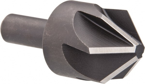 Keo - 1-1/4" Head Diam, 1/2" Shank Diam, 6 Flute 90° High Speed Steel Countersink - Caliber Tooling