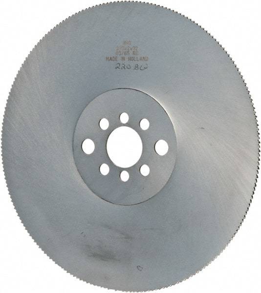 Kinkelder Saw - 225mm Blade Diam, 220 Teeth, High Speed Steel Cold Saw Blade - 32mm Arbor Hole Diam, 2mm Blade Thickness - Caliber Tooling