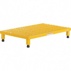 Vestil - 5" High x 24" Wide x 36" Deep, Yellow Step Stand - Steel, 500 Lb Capacity - Caliber Tooling