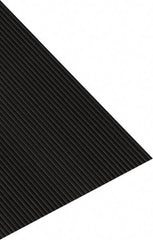 PRO-SAFE - 105 Ft. Long x 3 Ft. Wide, Vinyl Surface, V-Ribbed Entrance Matting - 1/8 Inch Thick, Indoor and Outdoor, Heavy Traffic, Vinyl, Black - Caliber Tooling