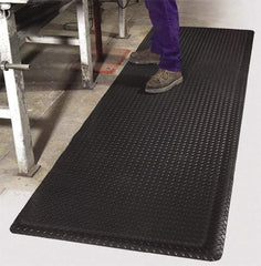 PRO-SAFE - 75' Long x 2' Wide, Dry Environment, Anti-Fatigue Matting - Black, Vinyl with Vinyl Sponge Base, Beveled on 4 Sides - Caliber Tooling