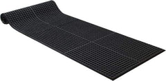 PRO-SAFE - 10' Long x 3' Wide, Dry/Wet Environment, Anti-Fatigue Matting - Black, SBR Rubber with Rubber Base, Beveled on 4 Sides - Caliber Tooling