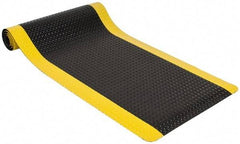 PRO-SAFE - 10' Long x 3' Wide, Dry Environment, Anti-Fatigue Matting - Black with Yellow Borders, Vinyl with Vinyl Sponge Base, Beveled on 4 Sides - Caliber Tooling