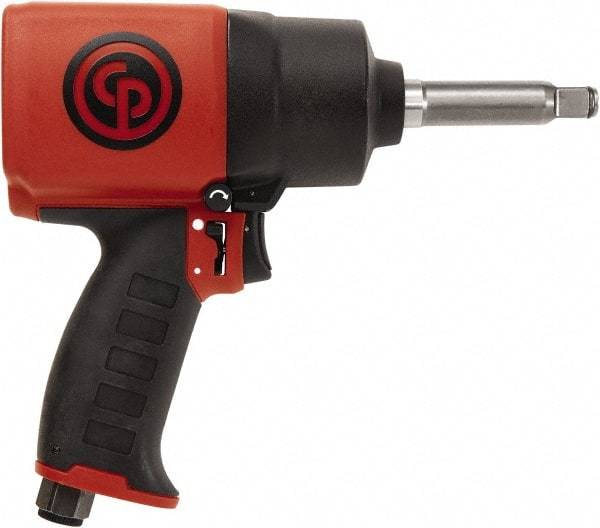 Chicago Pneumatic - 1/2" Drive, 9,000 RPM, 750 Ft/Lb Torque Impact Wrench - Pistol Grip Handle, 1,260 IPM, 19 CFM, 90 psi, 1/4" NPT Inlet - Caliber Tooling