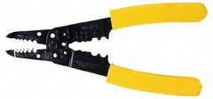 Ideal - 18 to 8 AWG Capacity Wire Stripper/Crimper - 8-3/4" OAL, Plastic Cushion Handle - Caliber Tooling