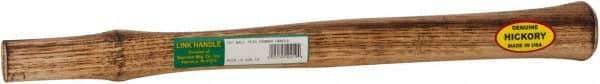 Made in USA - 18" Long Replacement Handle for Ball Pein, Machinist & Riveting Hammers - 1-3/16" Eye Length x 11/16" Eye Width, Hickory, Material Grade Type B - Caliber Tooling