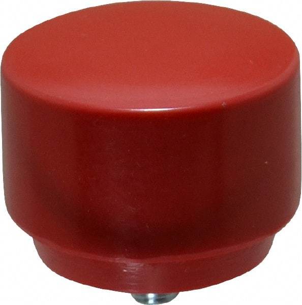 NUPLA - 2" Face Diam, Grade Medium, Red Hammer Tip/Face - Plastic - Caliber Tooling