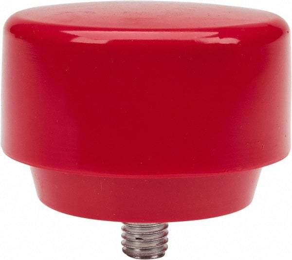 NUPLA - 3" Face Diam, Grade Medium, Red Hammer Tip/Face - Plastic - Caliber Tooling