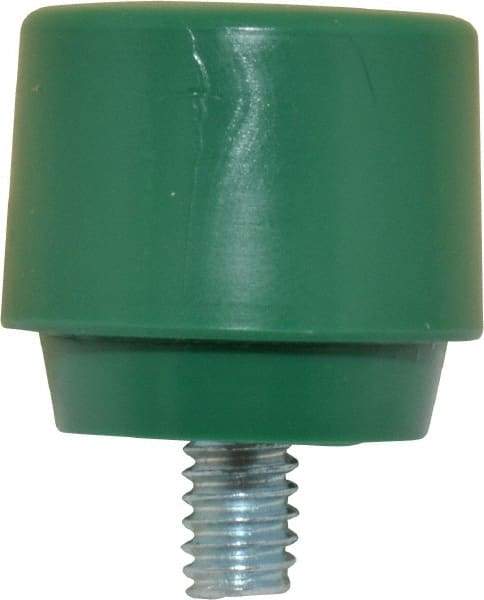 NUPLA - 1" Face Diam, Grade Tough, Green Hammer Tip/Face - Plastic - Caliber Tooling