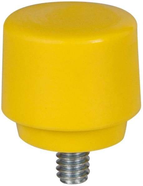 NUPLA - 1" Face Diam, Grade Extra Hard, Yellow Hammer Tip/Face - Plastic - Caliber Tooling