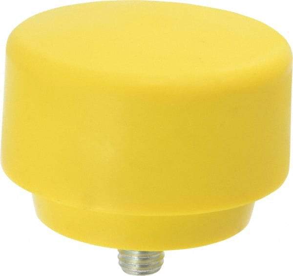 NUPLA - 3" Face Diam, Grade Extra Hard, Yellow Hammer Tip/Face - Plastic - Caliber Tooling