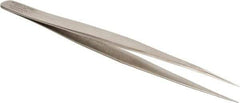 Aven - 5-5/16" OAL SS-SA Precision Tweezers - Straight, Extra Long & Narrow - Caliber Tooling