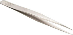 Aven - 4-1/4" OAL 3C-SA Precision Tweezers - Straight, Subminiature Assembly - Caliber Tooling