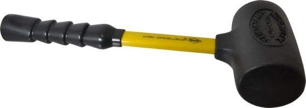 NUPLA - 4 Lb Head 2-3/4" Face Nonmarring Hammer - 13" OAL, Fiberglass Handle - Caliber Tooling