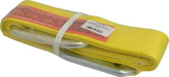 Lift-All - 8' Long x 3" Wide, 4,800 Lb Vertical Capacity, 1 Ply, Polyester Web Sling - 3,800 Lb Choker Capacity, Yellow - Caliber Tooling