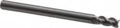 OSG - 1/8", 3 Flute, Single End, Solid Carbide, 0.01" Corner Radius End Mill - 1-1/2" OAL, 45° Helix, Right Hand Flute, 1/4" LOC, Right Hand Cut - Caliber Tooling