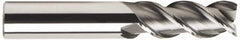 OSG - 3/8", 3 Flute, Single End, Solid Carbide, 0.06" Corner Radius End Mill - 2-1/2" OAL, 45° Helix, Right Hand Flute, 1" LOC, Right Hand Cut - Caliber Tooling